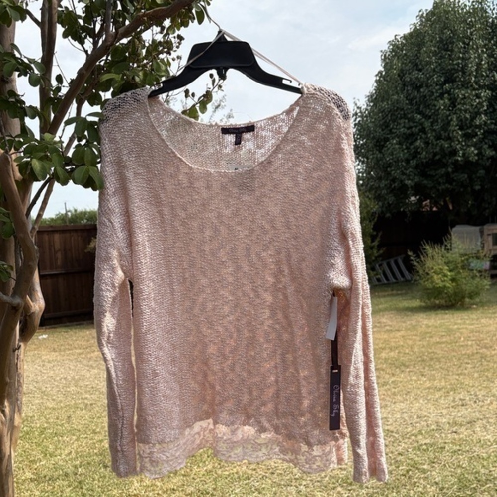 NWT Olivia Sky Soft Pink Knit Top